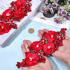 Polyester & Rhinestone Costume Accessories&nbsp;PATC-WH0003-57B