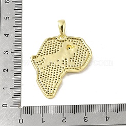Brass Micro Pave Cubic Zirconia Pendants&nbsp;KK-E111-22G