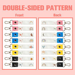 PU Leather & Cotton Name Marker Keychain&nbsp;AJEW-WH0514-011