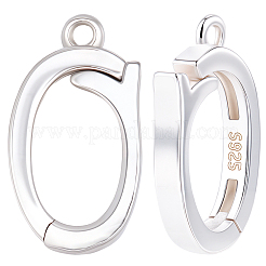 2Pcs Sterling Silver Fold Over Clasps&nbsp;STER-BBC0009-29A