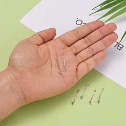 Anti-Tarnish Trendy Rhodium Plated 925 Sterling Silver Ear Threads&nbsp;STER-M088-26B