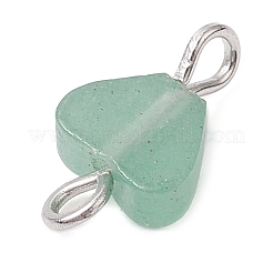 Natural Green Aventurine/Amethyst/Rose Quartz/Sodalite/Red Jasper Connector Charms&nbsp;PALLOY-JF03182-02