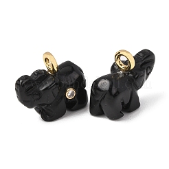 Natural Obsidian Carved Pendants&nbsp;G-H357-01G-12