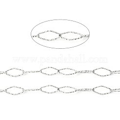 Tarnish Resistant 304 Stainless Steel Textured Horse Eye Link Chains&nbsp;CHS-I020-01B-P
