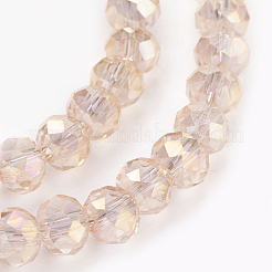 Electroplate Glass Beads Strands&nbsp;GLAA-K027-01AB