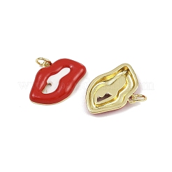 Brass Enamel Pendants&nbsp;KK-H072-08G