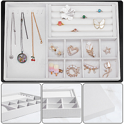 3 In 1 Multipurpose MDF Jewelry Trays&nbsp;ODIS-WH0086-078G
