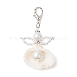 Angel Clam Shell Pendant Decoration&nbsp;HJEW-MZ00246-02