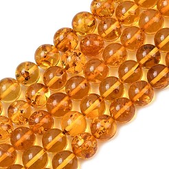 Natural Amber Beads Strands&nbsp;G-L095-B01-8mm-02