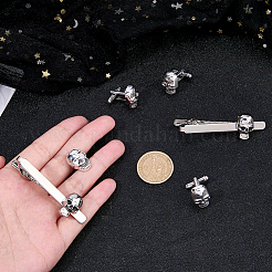 Alloy Cufflinks & Tie Clips Sets&nbsp;AJEW-WH0886-09A