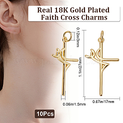 10Pcs Rack Plating Brass Pendants&nbsp;KK-BBC0010-77