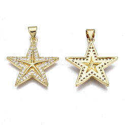 Brass Micro Pave Cubic Zirconia Pendants&nbsp;ZIRC-N039-158A-NF