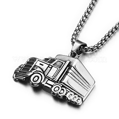 316L Surgical Stainless Steel Truck Pendant Box Chain Necklaces&nbsp;FS-WGF92AC-01