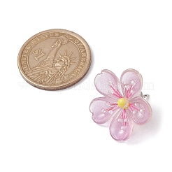 Flower Resin Cabochon Map Pins&nbsp;AJEW-TB00007