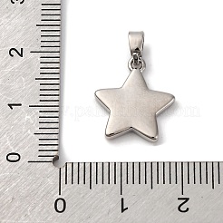 Brass Pave Natural White Shell Star Charms&nbsp;KK-P308-02P