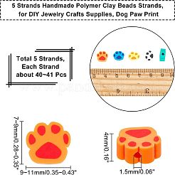 5 Strands Handmade Polymer Clay Beads Strands&nbsp;CLAY-NB0001-44