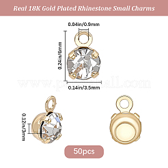 50Pcs Brass Pendants&nbsp;KK-BBC0025-91C