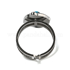 Oval 304 Stainless Steel Open Cuff Rings&nbsp;STAS-Z060-12P