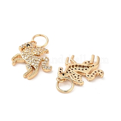 Brass Micro Pave Cubic Zirconia Pendants&nbsp;LS-KK-B133-03G