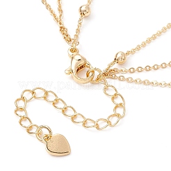 Brass Cable & Satellite Chains 3 Layer Necklaces&nbsp;NJEW-JN04499