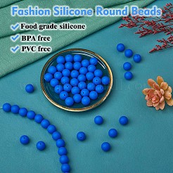 100Pcs Silicone Beads Round Rubber Bead 15MM Loose Spacer Beads for DIY Supplies Jewelry Keychain Making&nbsp;JX471A