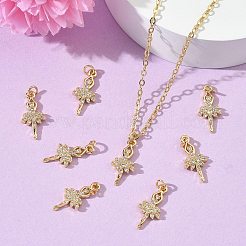 SHEGRACE Brass Micro Pave Cubic Zirconia Pendants&nbsp;XGRQ3D848-486G