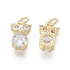 Brass Charms&nbsp;ZIRC-L087-039G