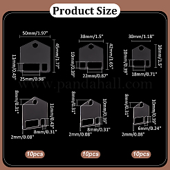 30Pcs 3 Style Acrylic Thread Winding Boards&nbsp;FIND-PH0018-40