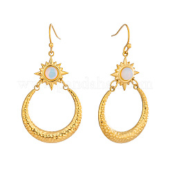 304 Stainless Steel Opalite Dangle Earrings for Women&nbsp;QI1962