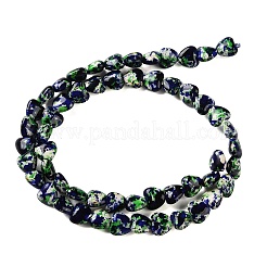 Spray Printed Synthetic Turquoise Beads Strands&nbsp;TURQ-P002-01A-01