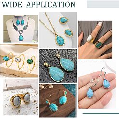 96Pcs 12 Styles Synthetic Turquoise Dyed Cabochons&nbsp;G-AR0005-55