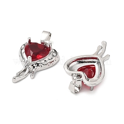 Brass Micro Pave Cubic Zirconia Pendants&nbsp;KK-G533-12P