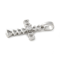 Brass Micro Pave Cubic Zirconia Pendants&nbsp;KK-U056-29P