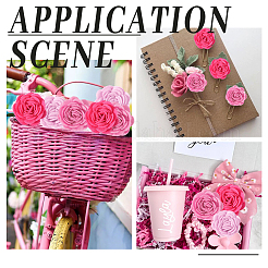 1Set Self-adhesive Non Woven Roses Fabric&nbsp;DIY-SC0032-32B