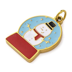 Christmas Theme Ion Plating(IP) 304 Stainless Steel Enamel Pendants&nbsp;STAS-Z104-01G-02