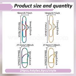 24Pcs 4 Styles Metal Pen Clips for Notebook&nbsp;FIND-GO0004-30