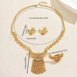 Luxury Brass Eagle Tassel Earrings & Necklaces & Rings Sets for Wedding and Formal Occasions&nbsp;NP5518