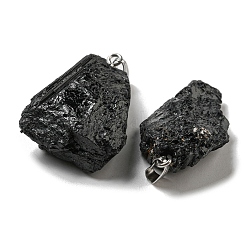 Natural Black Tourmaline Pendants&nbsp;LS-G-F739-01P