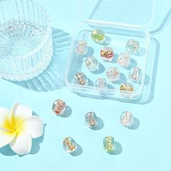16Pcs 7 Colors Handmade Foil Lampwork Beads&nbsp;FOIL-FS0001-03