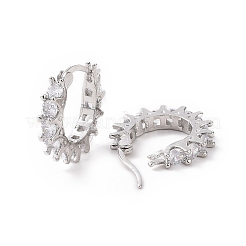 Cubic Zirconia Hoop Earrings&nbsp;EJEW-E277-04P
