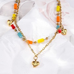 304 Stainless Steel Cable Chain Multi-strand Bracelets&nbsp;BJEW-Z088-02G