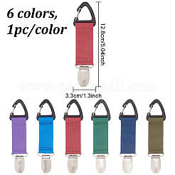 6Pcs 6 Colors Nylon Strap Band Hat Clips&nbsp;FIND-GO0001-13