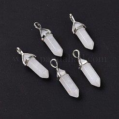 Natural White Jade Pointed Pendants&nbsp;G-K329-51P