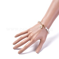 Natural Pearl Charm Bracelets&nbsp;BJEW-JB04881-05