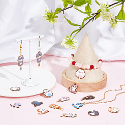 30Pcs 15 Styles Alloy Enamel Pendants&nbsp;ENAM-SC0005-45