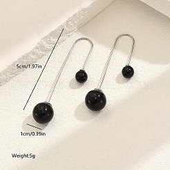 Stainless Steel Round Dangle Earrings&nbsp;ZA6944