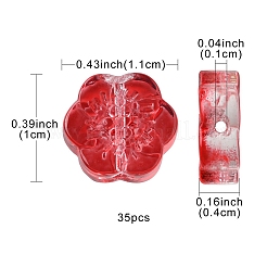 35Pcs Transparent Spray Painted Glass Beads&nbsp;GLAA-YW0001-73