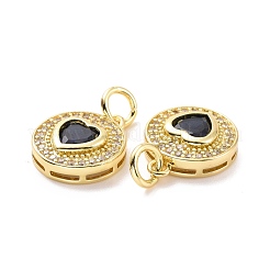 Brass Micro Pave Cubic Zirconia Pendants&nbsp;ZIRC-A023-07LG