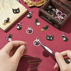 30Pcs 5 Styles Alloy Enamel Pendants&nbsp;FIND-CJ0002-73