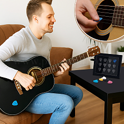 1Pc Rectangle Wood Guitar Pick Organizer Display Photo Frame&nbsp;ODIS-GW0001-03